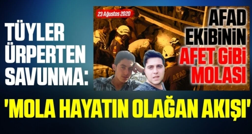 Tüyler ürperten savunma: 'Mola hayatın olağan akışı'