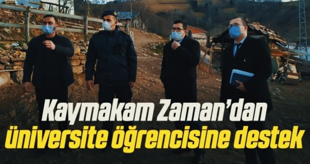 Alaçam Kaymakamı Fikret Zaman'dan üniversite öğrencisine destek
