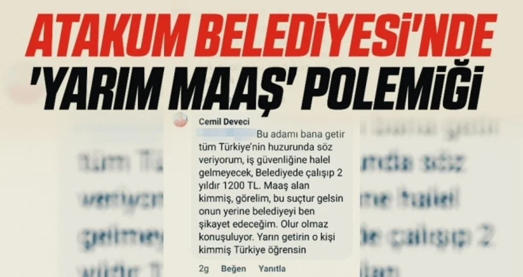 Atakum Belediyesi'nde 'yarım maaş' polemiği