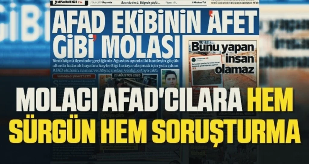 Molacı AFAD'cılara hem sürgün hem soruşturma