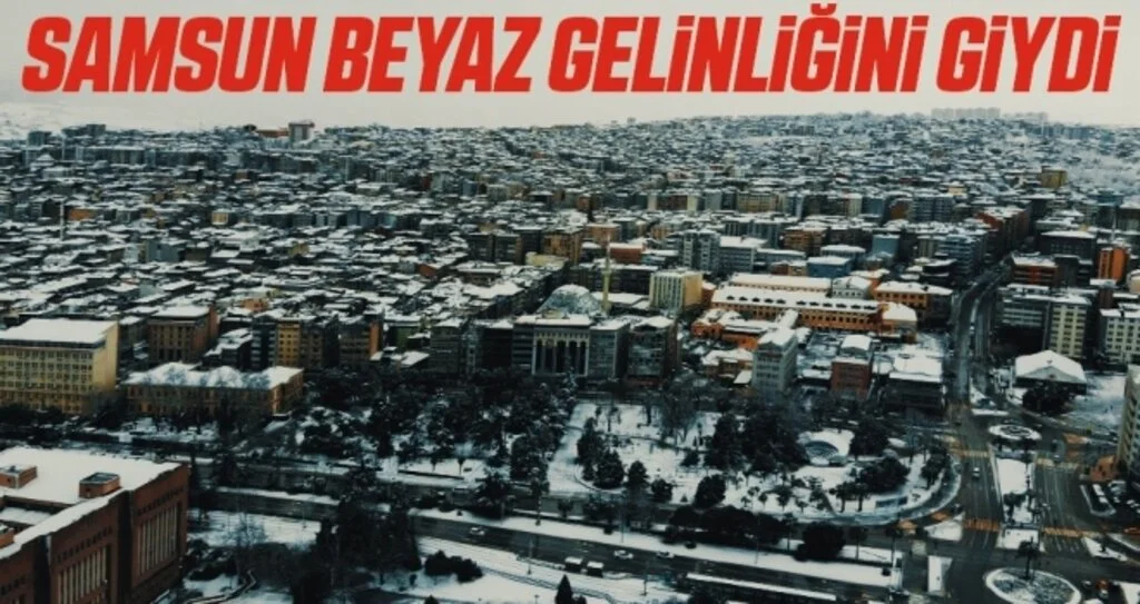 Samsun beyaz gelinliğini giydi