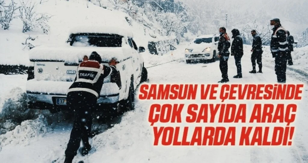 Samsun, Kastamonu, Sinop ve Çankırı'da kar etkili oldu