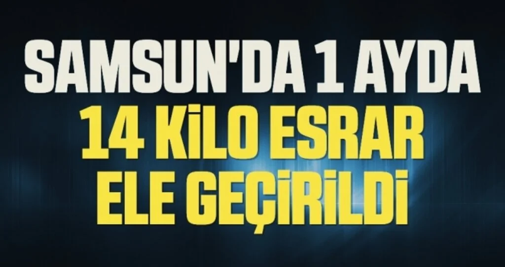Samsun'da 1 ayda 14 kilo esrar ele geçirildi