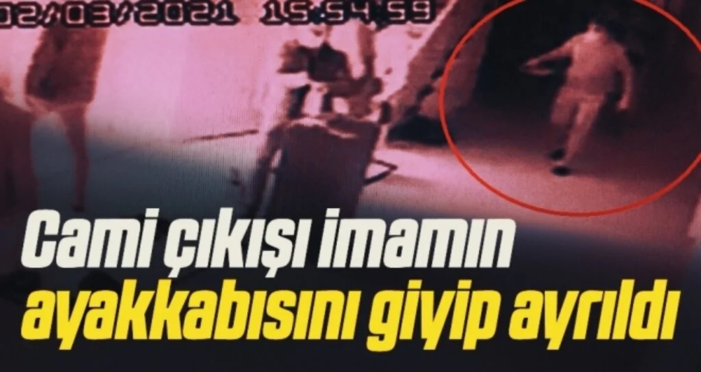 Samsun'da Cami çıkışı imamın ayakkabısını giyip ayrıldı