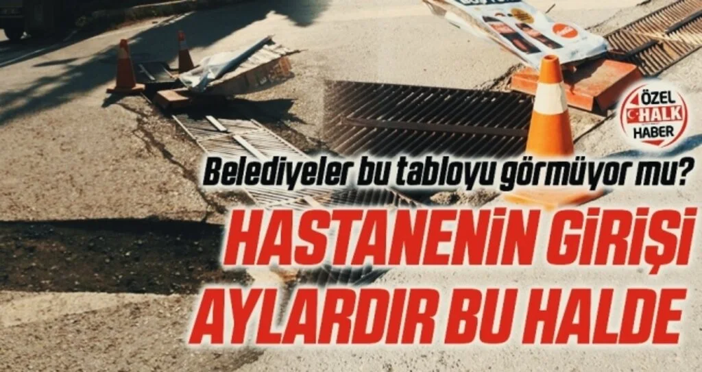 Samsun'da Hastanenin girişi aylardır bu halde