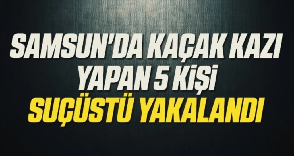 Samsun'da kaçak kazı yapan 5 kişi suçüstü yakalandı