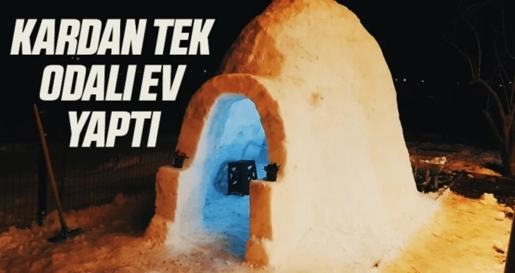Samsun'da Kardan tek odalı ev yaptı
