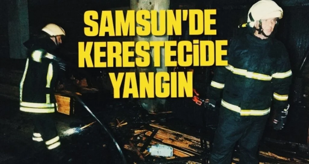 Samsun'da kerestecide yangın