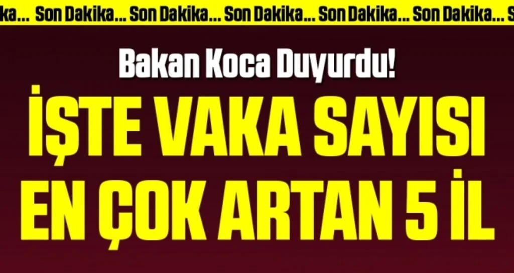 Son Dakika: Bakan Koca, bu hafta vaka artışı en yüksek olan illeri açıkladı