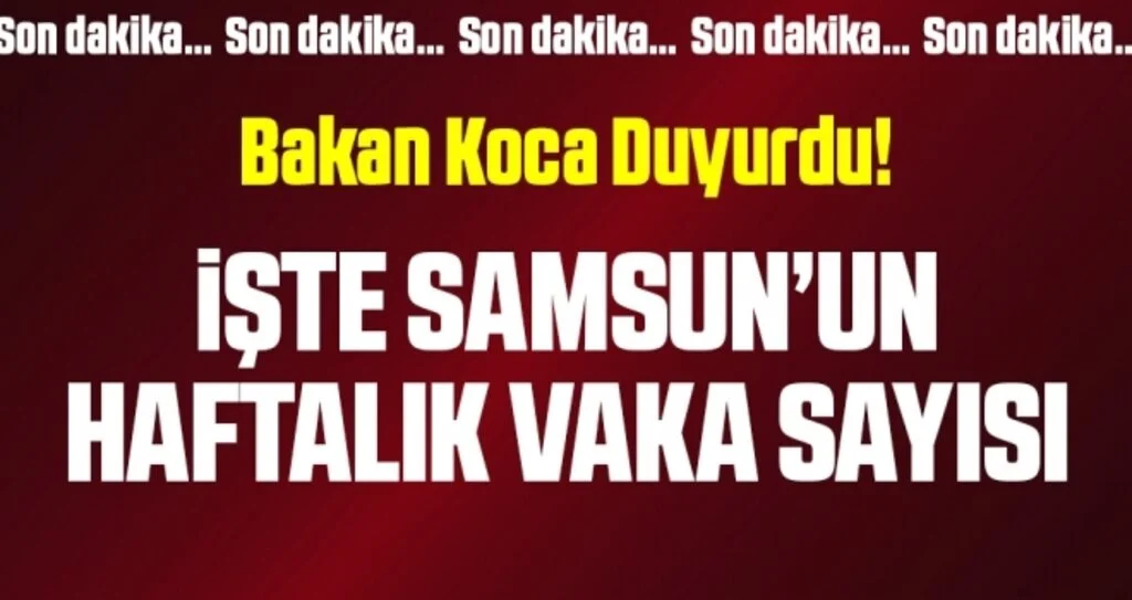 Son dakika… Bakan Koca duyurdu! İşte Samsun ve diğer illerin haftalık vaka sayıları