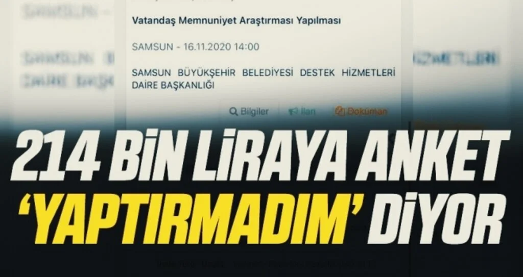 214 Bin Liraya Anket 'Yaptırmadım' Diyor