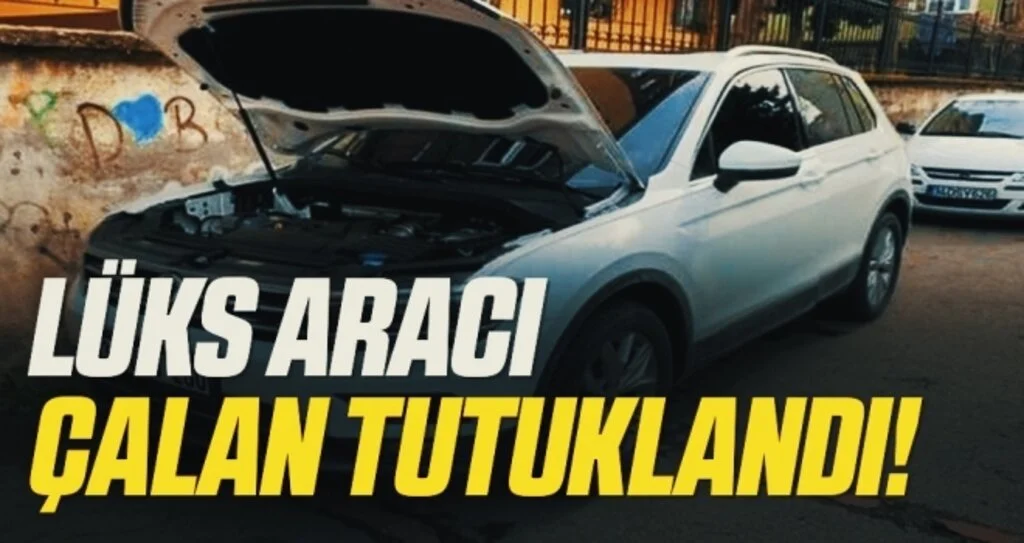 Bafra’da lüks otomobili çalan şahıs yakalanarak tutuklandı