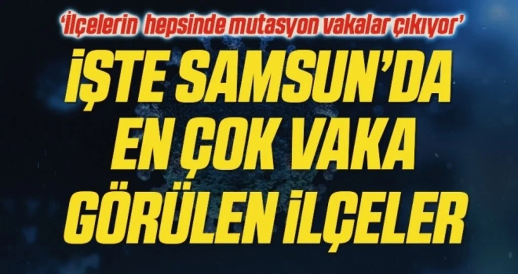 ‘İlçelerin  hepsinde mutasyon vakalar çıkıyor’ İşte Samsun’da en çok vaka görülen ilçeler