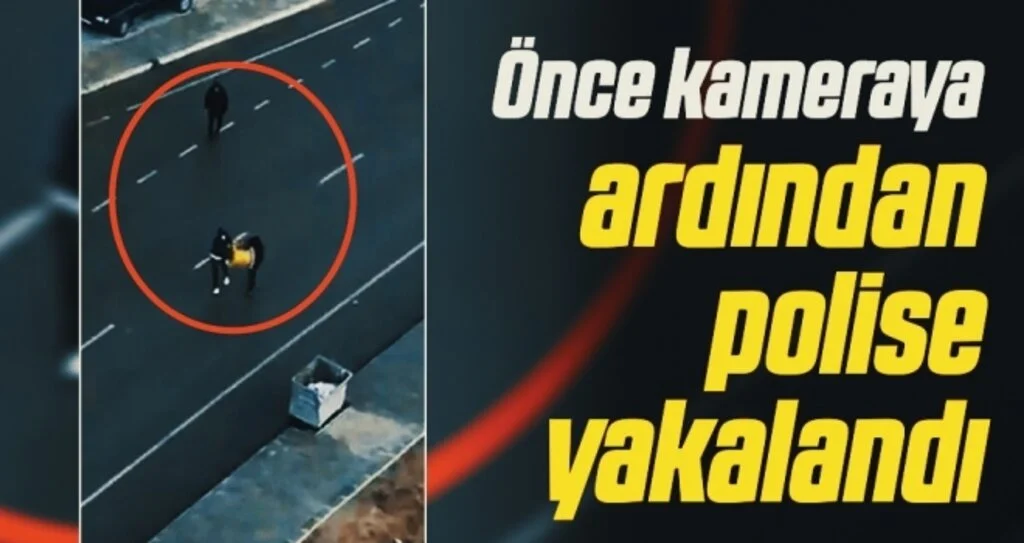 Kablo hırsızları önce kameraya, ardından polise yakalandı