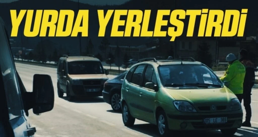 Karantinada olması gereken ve yol kontrolünde yakalanan kişi yurda yerleştirildi
