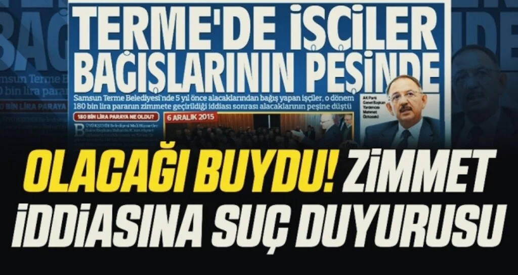 Olacağı Buydu! Zimmet İddiasına Suç Duyurusu