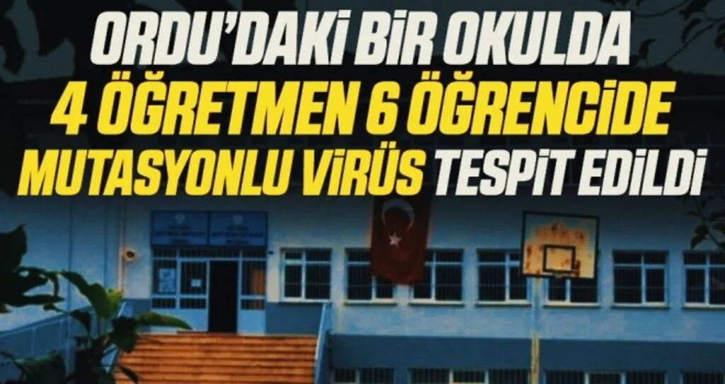 Ordu’daki bir okulda 4 öğretmen 6 öğrencide mutasyonlu virüs tespit edildi