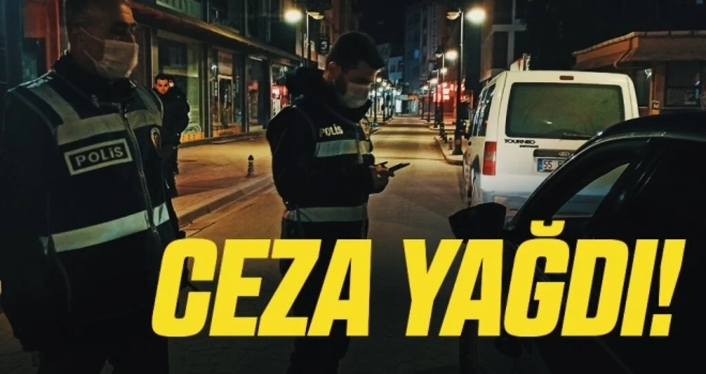 Samsun'da 117 şahsa 226 bin lira ceza