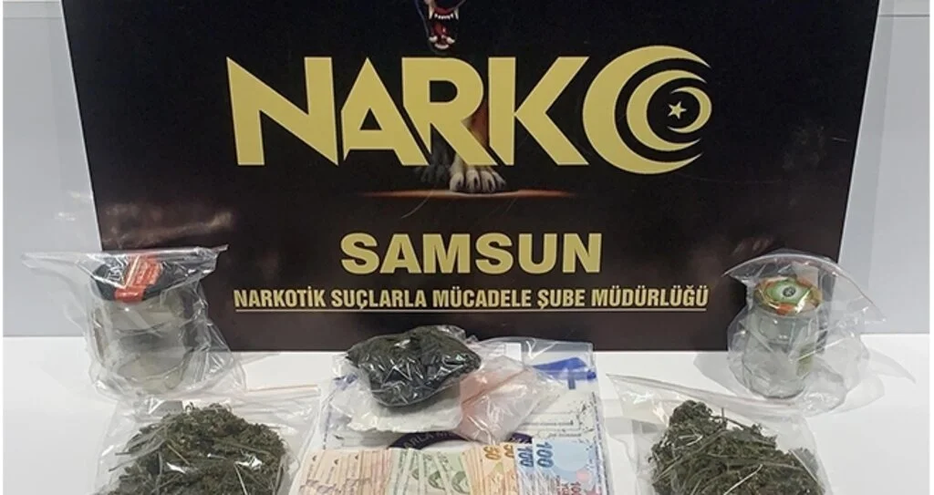 Samsun'da 2 kişi uyuşturucu ticaretinden gözaltında