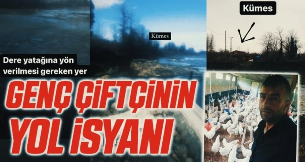 Samsun'da Genç çiftçinin YOL İSYANI