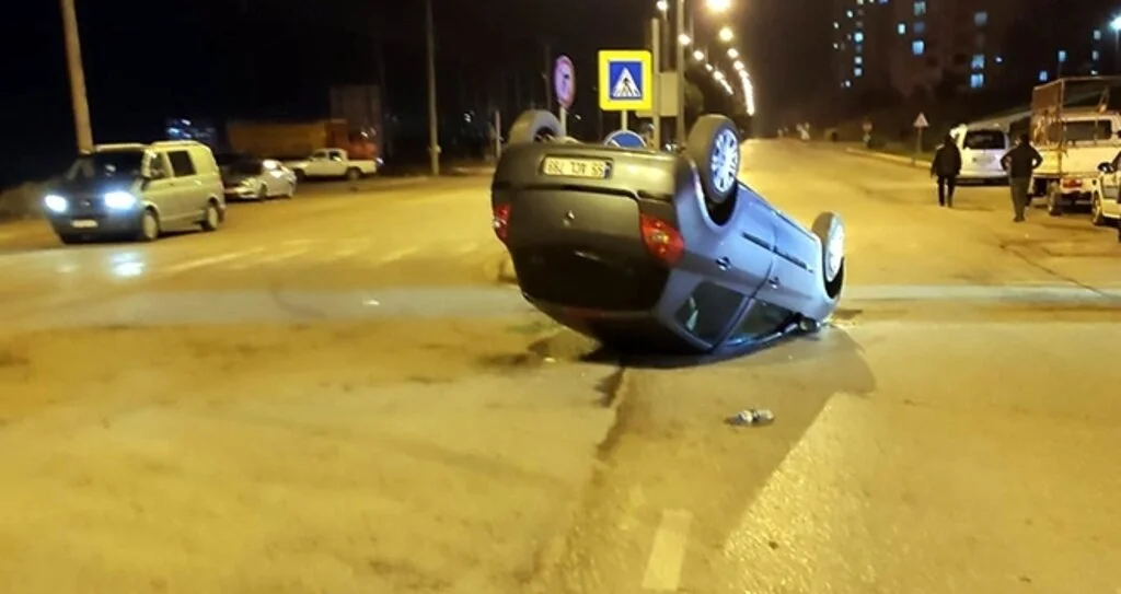 Samsun'da otomobil takla attı: 1 yaralı