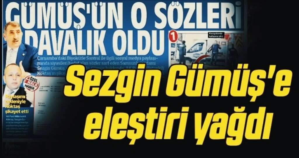 Sezgin Gümüş'e eleştiri yağdı