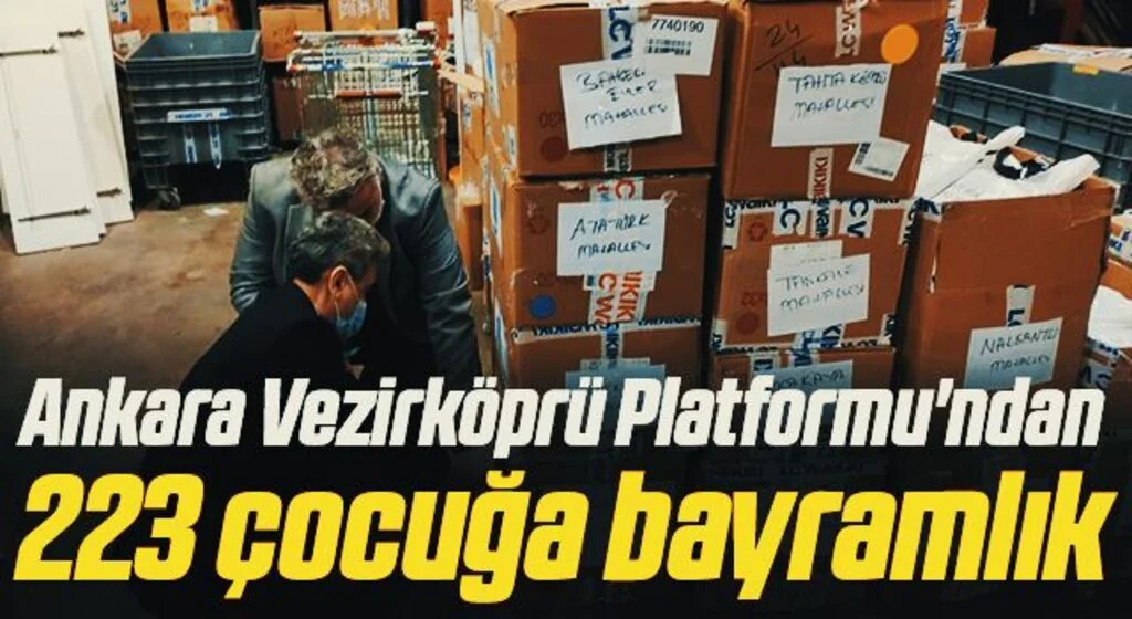 Ankara Vezirköprü Platformu'ndan 223 çocuğa bayramlık
