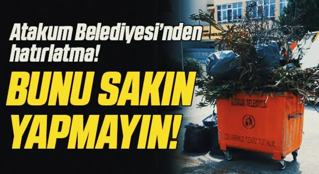Atakum Belediyesi’nden hatırlatma: Toprağımızı kimyasaldan kurtarıyoruz