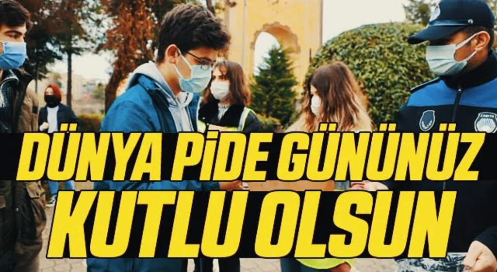 Belediye sınav öncesi pide dağıttı