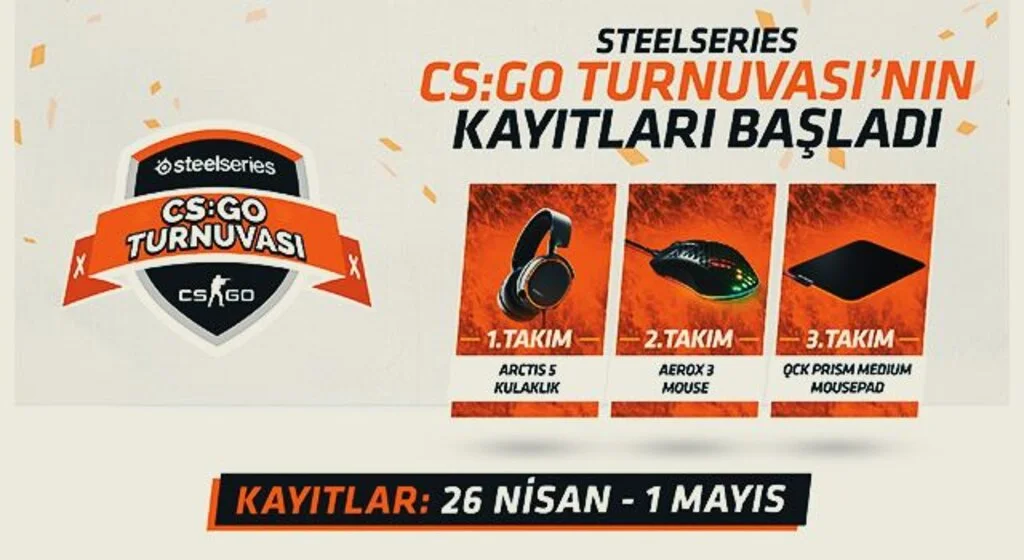 Büyük ödüllü SteelSeries CS:GO Turnuvası kayıtları başladı!