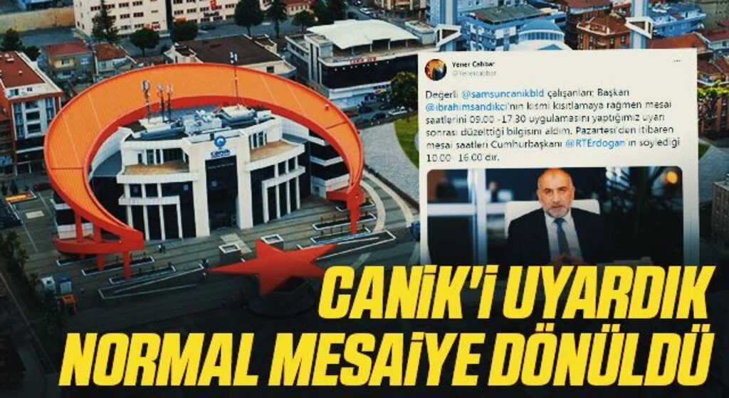 Canik'i Uyardık Normal Mesaiye Dönüldü