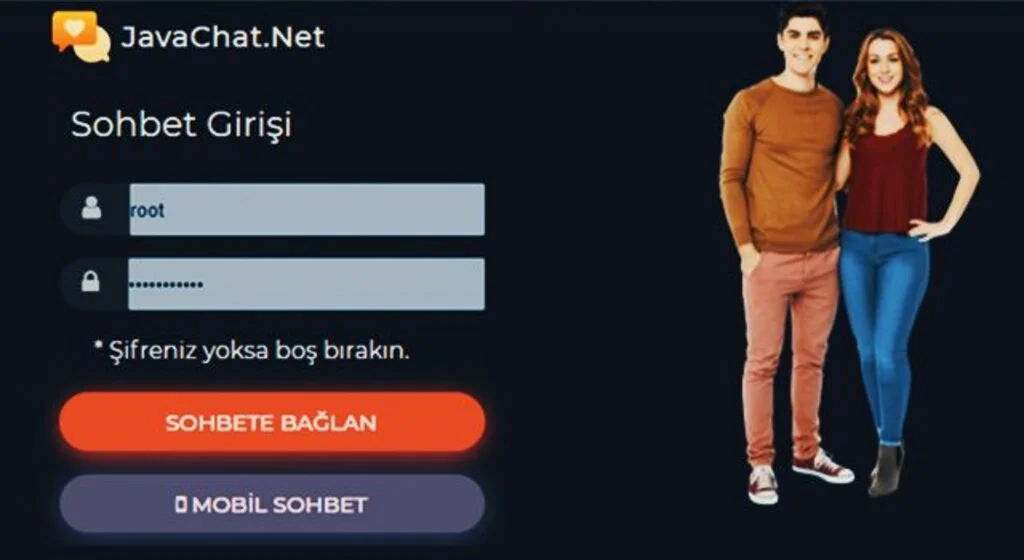 Canlı Sohbetler için Java chat Sitesi