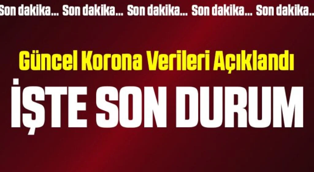 Güncel corona virüsü verileri açıklandı! İşte 17 Nisan tablosu