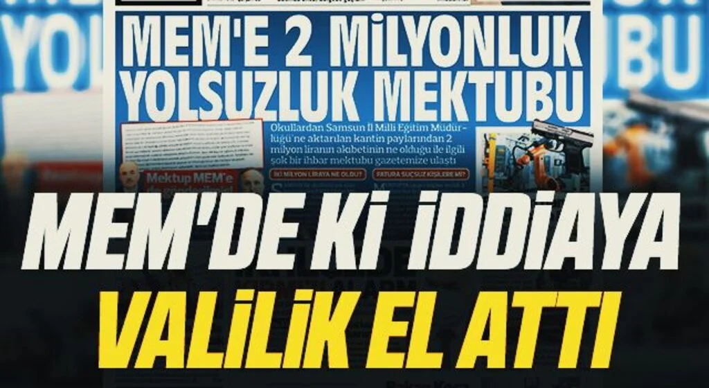 MEM'de Ki İddiaya Valilik El Attı