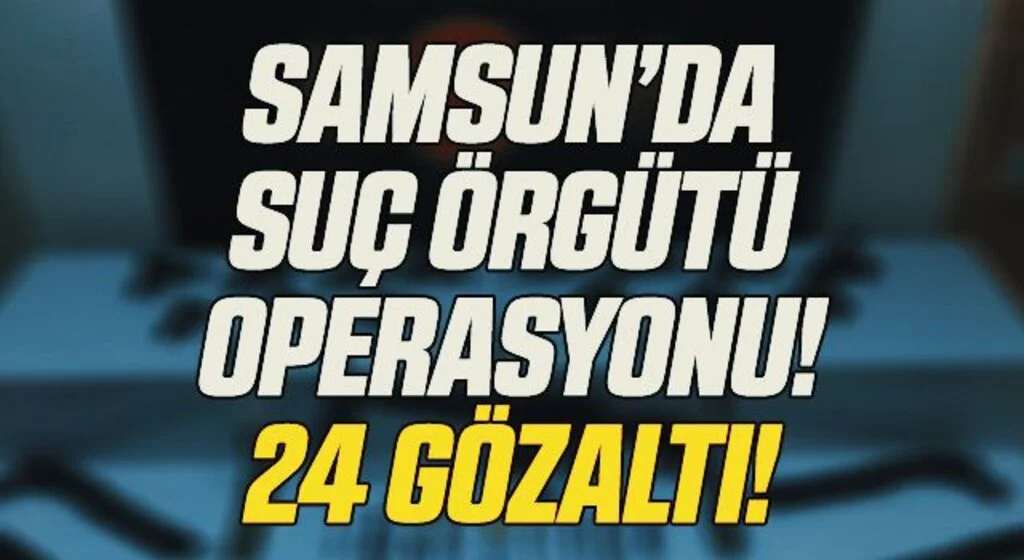 Samsun merkezli suç örgütüne operasyon: 24 gözaltı