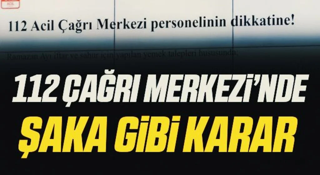 Samsun'da 112 Çağrı Merkezi’nde şaka gibi karar 