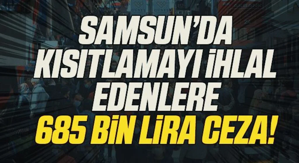 Samsun'da sokağa çıkma kısıtlamasını ihlal eden 403 kişiye 685 bin 661 lira ceza kesildi