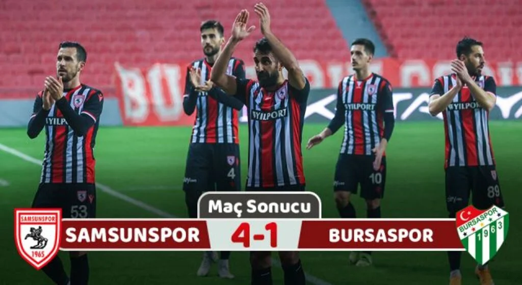 Samsunspor: 4 Bursaspor: 1 (Maç Sonucu)
