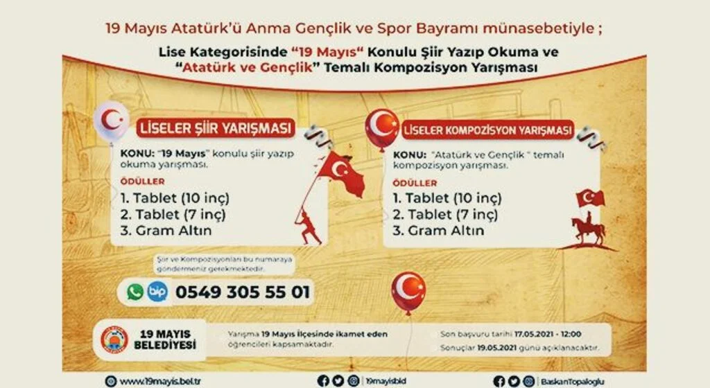 19 Mayıs Belediyesi’nden “19 Mayıs’a özel” yarışma