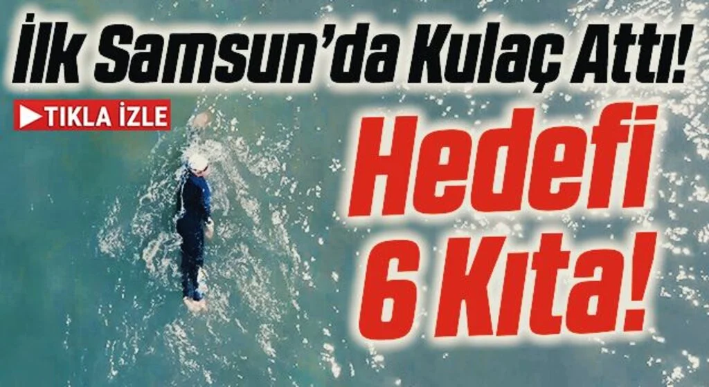 6 kıtalık ‘Cumhuriyet Triatlonu’nun ilk kulacı Atakum sahilinde atıldı