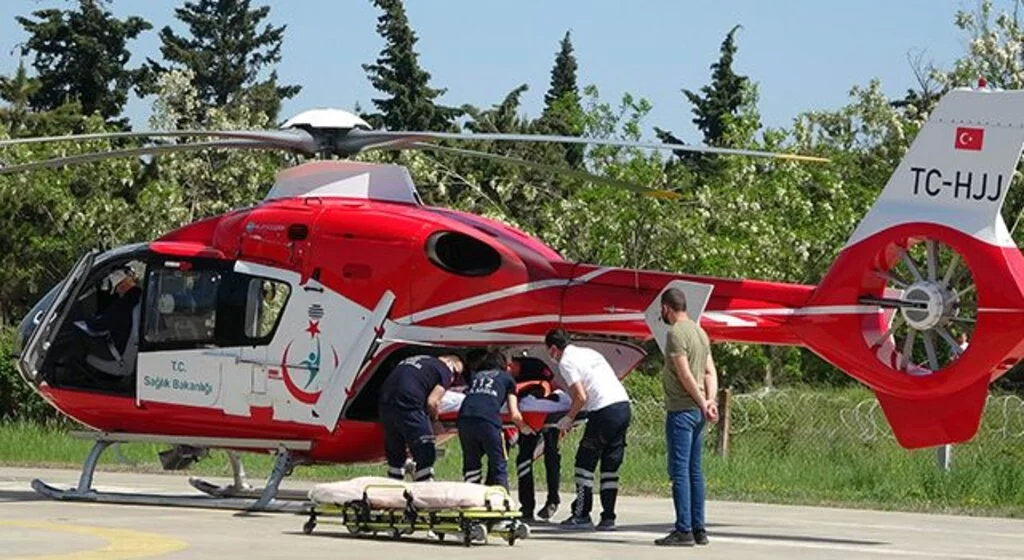 Ambulans helikopter bir günde 6 hastanın yardımına yetişerek rekor kırdı