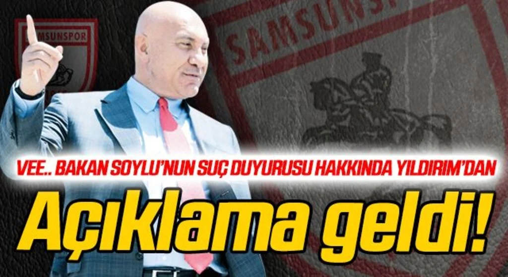 Bakan Soylu'nun suç duyurusu hakkında Başkan Yıldırım'dan açıklama geldi