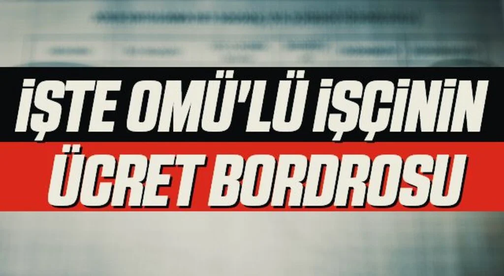 İşte OMÜ'lü İşçilerin Ücret Bordrosu