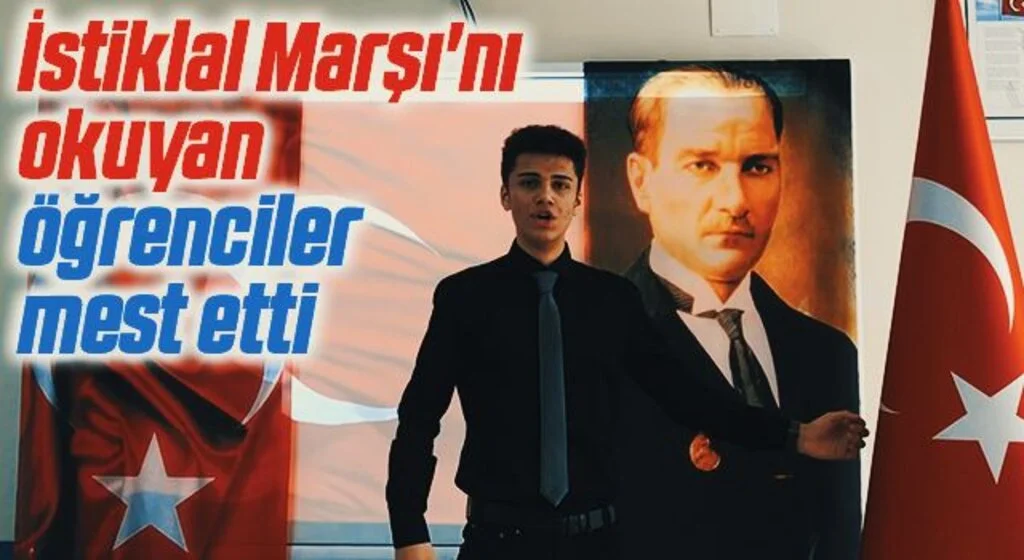 İstiklal Marşı'nı okuyan öğrenciler mest etti