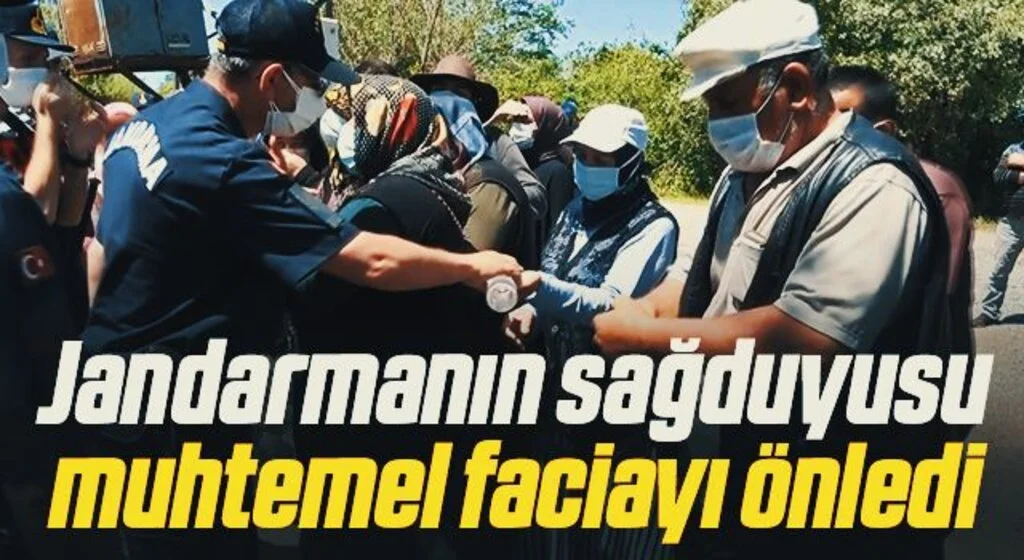 Jandarmanın sağduyusu muhtemel faciayı önledi