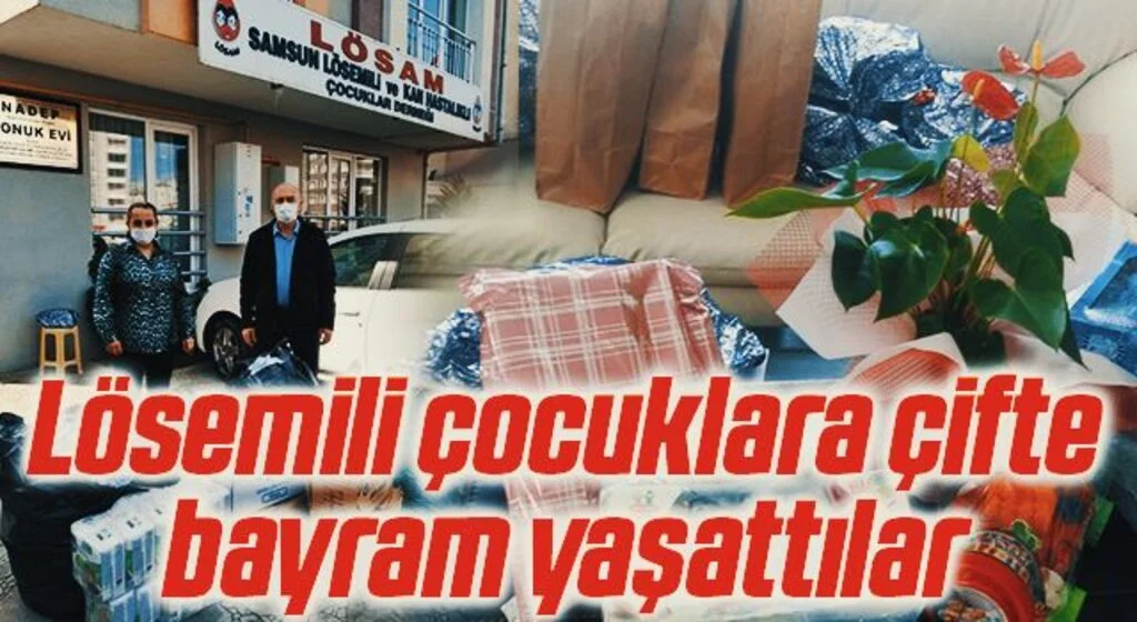 Lösemili çocuklara çifte bayram yaşattılar