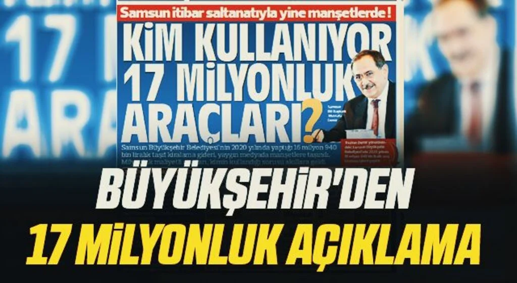 Samsun Büyükşehir'den 17 Milyonluk Açıklama