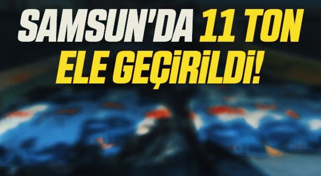 Samsun'da 11 ton faturasız taklit temizlik malzemesi ele geçirildi