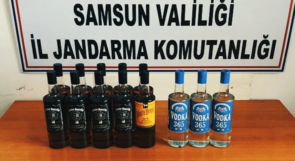 Samsun'da Kaçak içki ele geçirildi