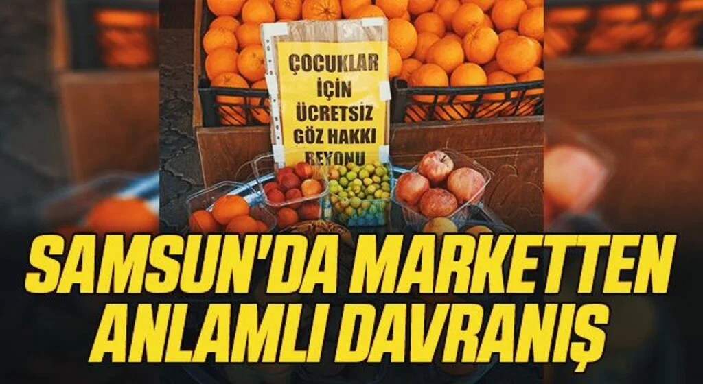 Samsun'da Marketten Anlamlı Davranış 'Göz Hakkı Reyonu'